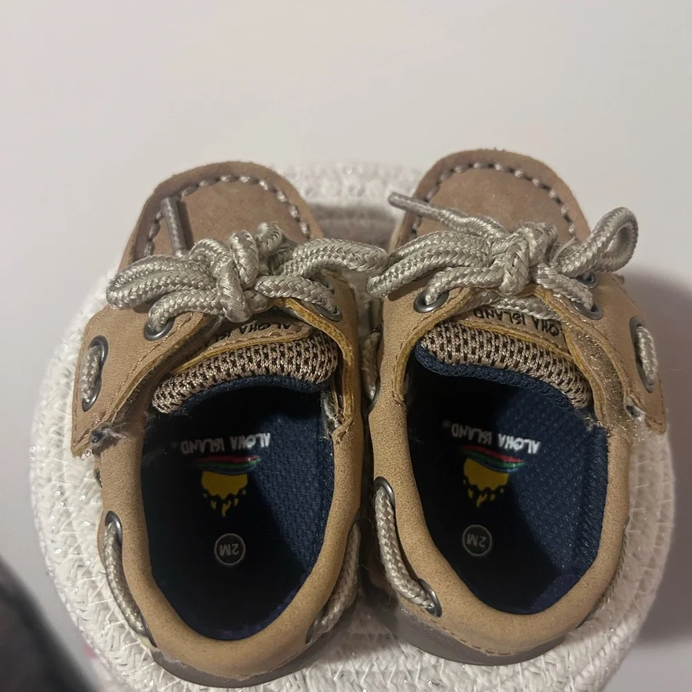 Tan Kids Moccasin Shoes